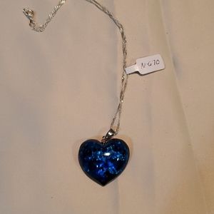 Hand picked glass pendant coatume jewellery